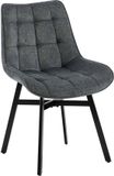 CLP Colby Chaise de salle à manger - Tissu/gris foncé