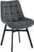 CLP Colby Chaise de salle à manger - Tissu/gris foncé