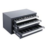 VEVOR End Mill Dispenser met Drie Laden, Stalen Organizer Kast voor 1/8" tot 1", 29-Compartiment Stapelbaar Systeem met Labels