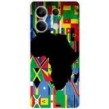 Xiaomi Drapeau Afrique Bedrukt siliconen hoesje compatibel met Xiaomi Redmi Note 13 5G