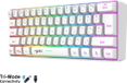 HxSJ L500 - Clavier de jeu sans fil - RVB - Tri mode - Qwerty (États-Unis) - Blanc