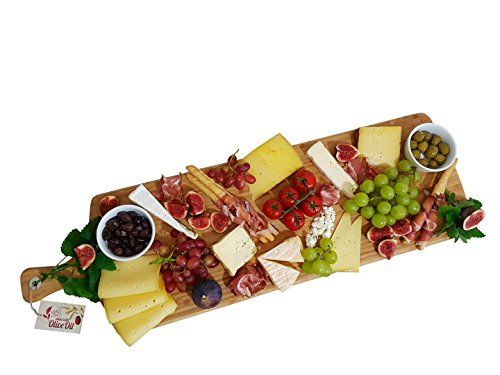 smokemax SmokeMax® XXL Grote serveerplank (ca. 88 x 27 x 2 cm) - bamboehout