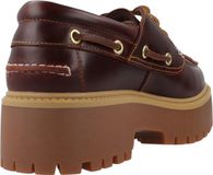 Timberland Stone Street 3 Eye Bordeaux Leren Schoenen Dames Maat 39.5