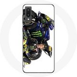 Maniacase Hoesje voor Samsung Galaxy A02 Valentino Rossi Speed Rider witte achtergrond