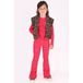 B.Nosy teddy rechtvallend gilet met panterprint - bruin