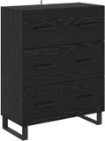 vidaXL Dressoir Zwart Eiken 69,5 x 34 x 90 cm