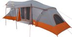 vidaXL Tente familiale 6 personnes Gris et Orange Polyester et Fibre de verre