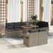 vidaXL Tuinbank Set 9 stuks Grijs Polyrattan