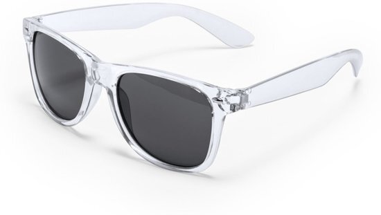 - Toppers - Transparante retro model zonnebril UV400 bescherming dames/heren - Zonnebrillen accessoires - Festival musthaves