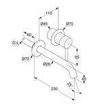 Kludi Bozz Wastafelkraan - 230mm - Mat Zwart