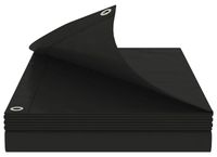 vidaXL Zeildoek met oogjes, antracietgrijs, 3 x 4 m, 180 g/m², PE