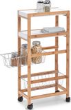 Keuken Zeller Keukentrolley - Bamboe - Bruin - 40 x 83 cm