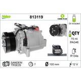 Valeo Compresseur, Climatisation, Pré-rempli d'Huile, 813119 | Compatible avec : HONDA CR-V III
