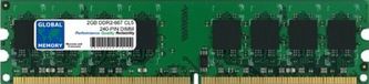 GLOBAL MEMORY 2GB DDR2 667MHz PC2-5300 240-PIN DIMM MÉMOIRE RAM POUR PC DESKTOPS/MOTHERBOARDS