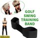 Stripe bande d'entraînement de swing de golf pour synchronisation des bras, noir