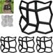 Sans marque 4x Moule de pavé - Moule de dalle de jardin - Forme de coulée de béton - Pavage décoratif - Ciment - Plastique - Noir