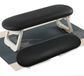 Accoudoir manucure en cuir microfibre pour traitements professionnels