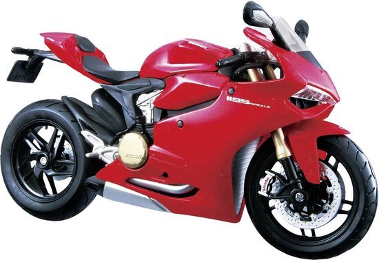 maisto M32704 1:12 Motorbike-Ducati 1199 Panigale, diverse ontwerpen en kleuren