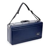 Crossrock ABS Trompet Case | Matte Blue Shell, Blue Plush Interior, Schouderriem - Rechthoekige Hardshell voor Bb Trompet