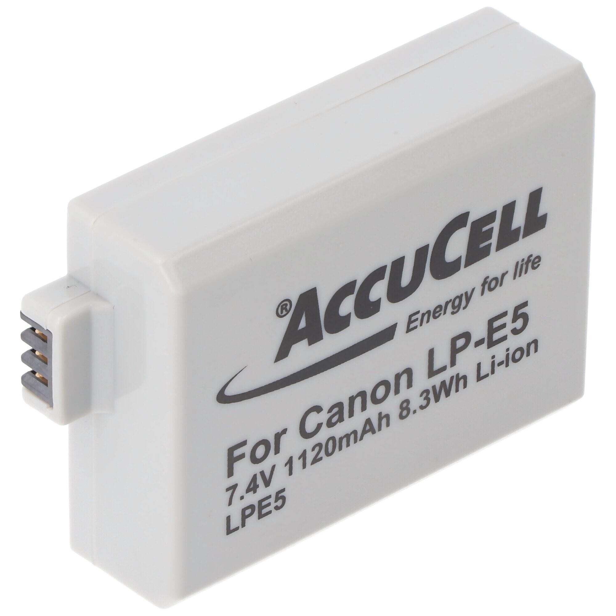 ACCUCELL AccuCell-batterij geschikt voor Canon EOS-450D-batterij