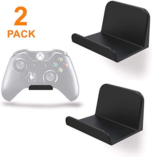 sciuU Muursteun voor Controller / Hoofdtelefoons, [Set van 2] 3M Zelfklevende Haak, Universele Accessoires Hoofdtelefoonhangers voor Gamepads van Xbox One / PS5 / PS4 / Nintendo - Zwart