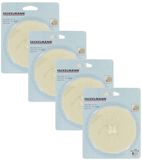 Fackelmann Set van 4 rubberen gootsteenstoppen 11 cm Wit