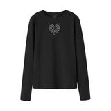 NAME IT KIDS longsleeve met hartjes - zwart