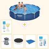 Bestway Rond Steel Pro Zwembad - 366 x 76 cm - Blauw