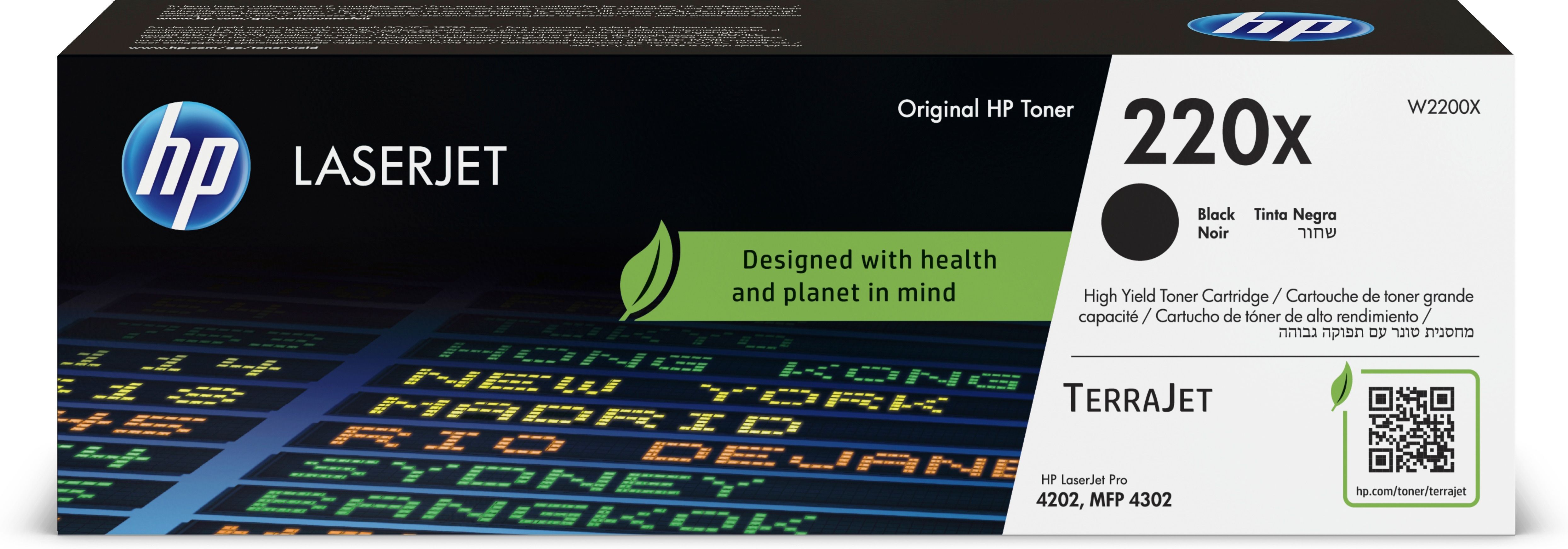 HP 220X Black Toner Cartridge - High Yield