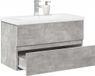 Maison Exclusive - Ensemble de meubles de salle de bain 2 pièces, gris béton, matériau dérivé du bois