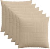 vidaXL Kussensloop 6 stuks ALMELO Taupe 70 x 70 cm corduroy