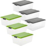 Rotho set van 3 stapelbakken COMPACT A3 antraciet