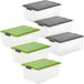 Rotho set van 3 stapelbakken COMPACT A3 antraciet