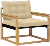 vidaXL - Buiten - bank - set - Massief - Acaciahout - en - Textilene - Wit