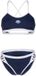 Arena Dames zwempak 2-delig Icons Cross SO marine/wit