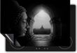 Chefcare Inductie Beschermer Boeddha - Zwart Wit - 78x78 cm