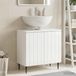 Maison Exclusive - Meuble sous-vasque ZWOLLE, blanc brillant, 59,5 x 31,5 x 59 cm