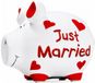 G. Wurm Gmbh + Co. Kg Tirelire cochon tirelire - Just Married print - 12 cm - Cadeau mariage