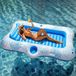 Bouée Gonflable pour piscine pour adultes avec porte-gobelet et coussin amovible - Flotteur bronzant pour fête aquatique d'été sur la rivière - Marron