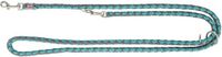 Trixie Cavo Hondenriem Verstelbaar Aqua / Grafiet Grijs 200x1,2 cm