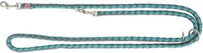 Trixie Cavo Hondenriem Verstelbaar Aqua / Grafiet Grijs 200x1,2 cm