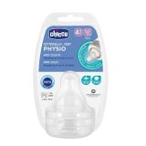 Chicco Fysiologische Speen Siliconen Transparant (4m+) 2 Stuks