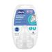 Chicco Fysiologische Speen Siliconen Transparant (4m+) 2 Stuks