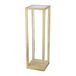 Homemania HOMBR_0244 kubus-tafellamp, bureaulamp, bureau, nachtkastje, hout, glas, acryl, wit, 81,5 x 25 x 25 cm