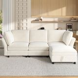 OKWISH Hoekbank 225 x 137 cm - Beige
