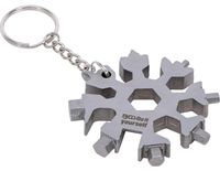 Merkloos Multitool Sneeuwvlok 18-in-1 Roestvrij staal Sleutelring Mannencadeau