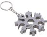 Merkloos Multitool Sneeuwvlok 18-in-1 Roestvrij staal Sleutelring Mannencadeau