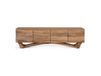 Meuble TV en bois d'acacia 170 cm fait main