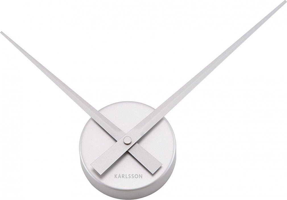 Karlsson Little Big Time Mini - Wandklok - Zilver - Aluminium - 44 cm