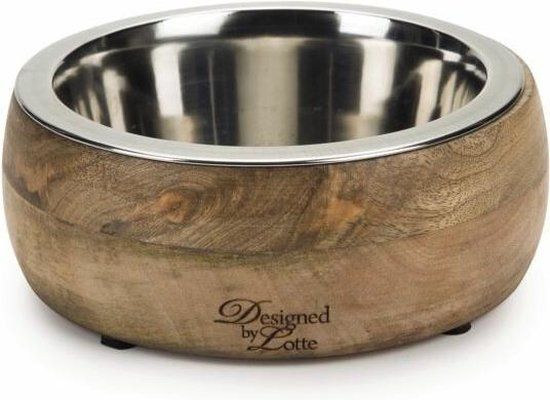 Designed by Lotte Mandira Hondenvoerbak - Hout - 16,5 cm